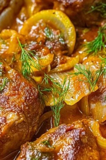 Karkówka pieczona w sosie paprykowo-cebulowym 4 Karkówka pieczona w sosie paprykowo-cebulowym